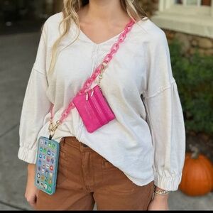 Ice Chain Crossbody Phone Holder & Wallet